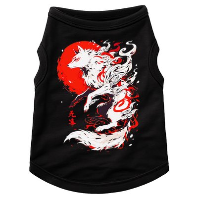Retro Animal Funny Fox Vintage Okami Basic Japan Style Gift Doggie Tank