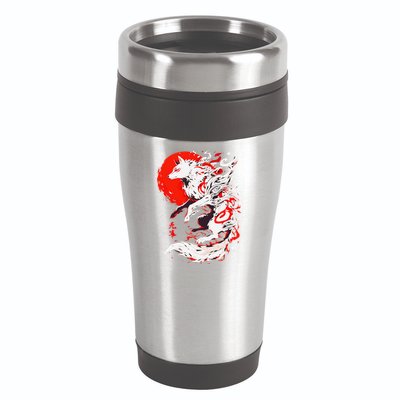 Retro Animal Funny Fox Vintage Okami Basic Japan Style Gift 16oz Travel Tumbler
