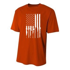 Rifle American Flag Youth Performance Sprint T-Shirt