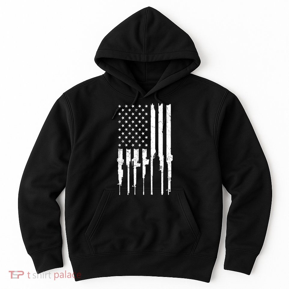 Rifle American Flag Hoodie