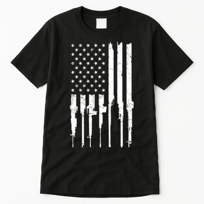 Rifle American Flag Tall T-Shirt