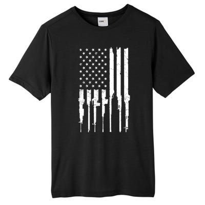 Rifle American Flag Tall Fusion ChromaSoft Performance T-Shirt