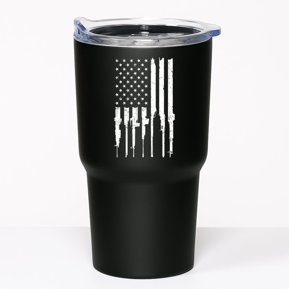 Rifle American Flag Tumbler