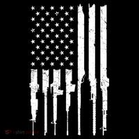 Rifle American Flag Poster