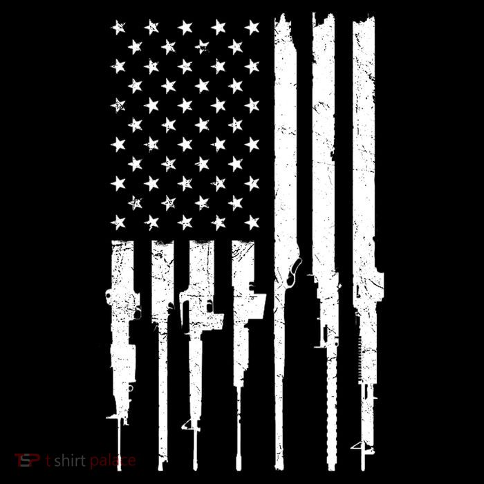 Rifle American Flag Poster