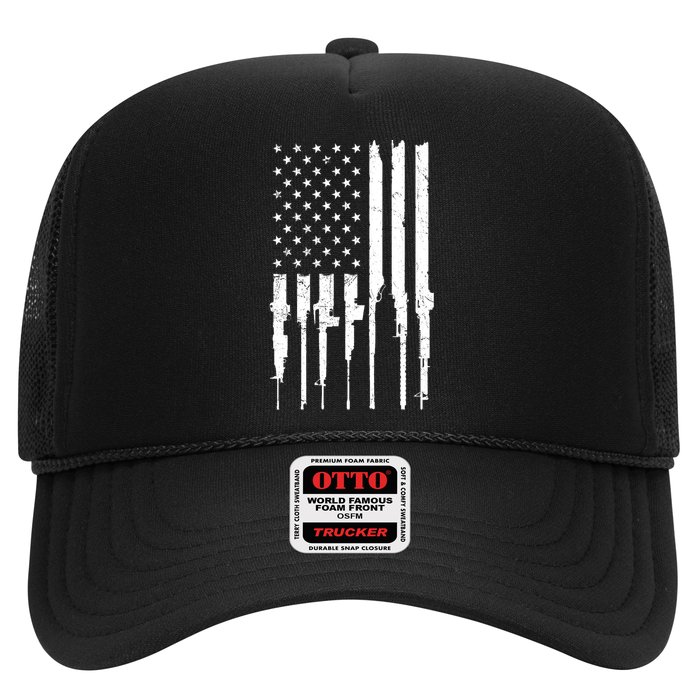 Rifle American Flag Trucker Hat