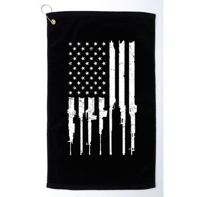 Rifle American Flag Golf Towel