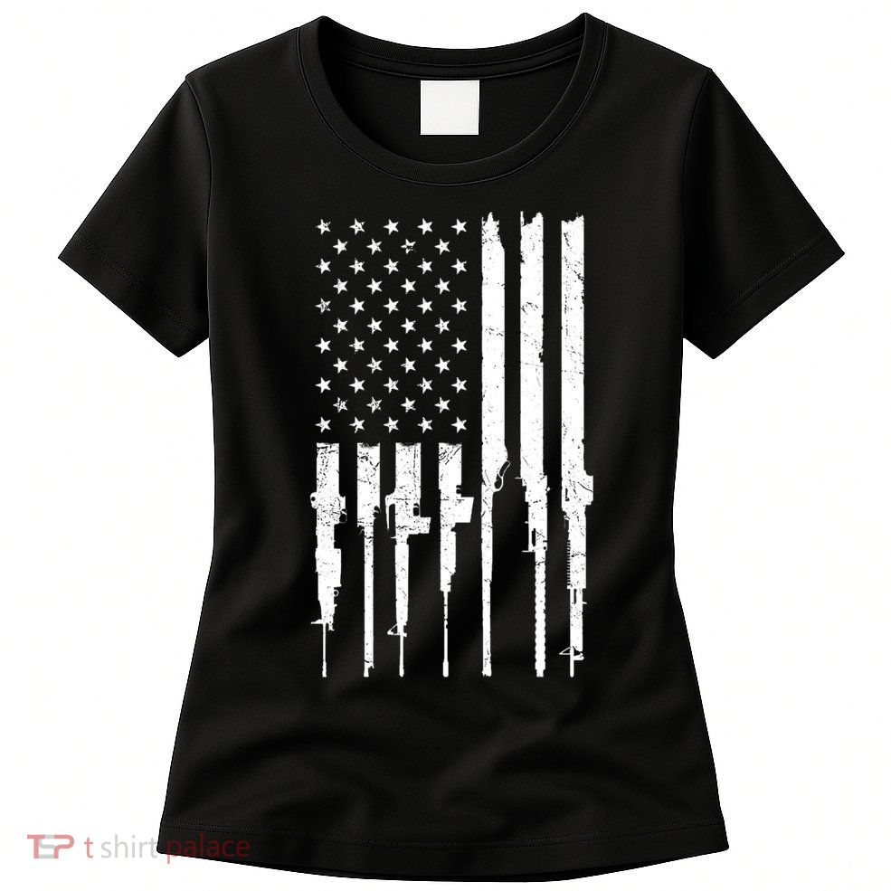 Rifle American Flag Women's T-Shirt