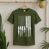 Rifle American Flag T-Shirt
