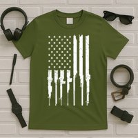 Rifle American Flag T-Shirt