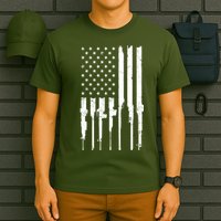 Rifle American Flag T-Shirt