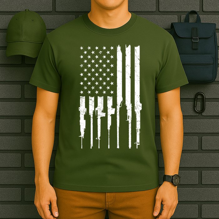 Rifle American Flag T-Shirt