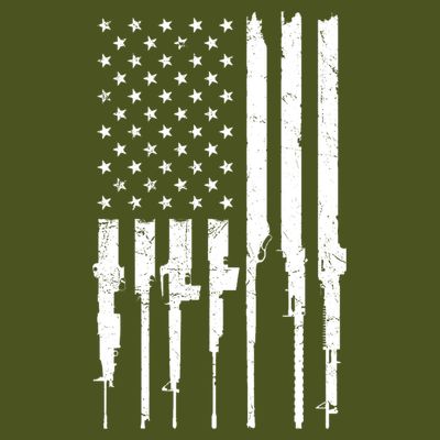 Rifle American Flag T-Shirt
