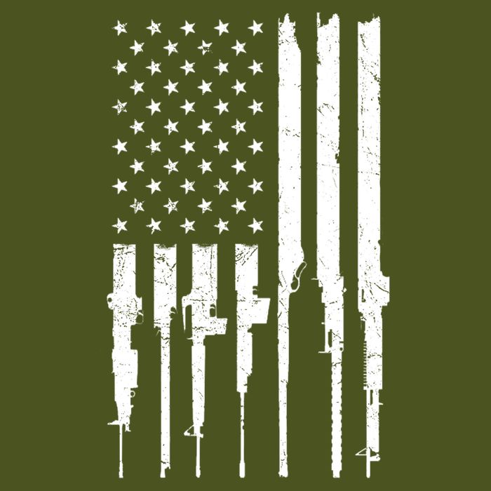 Rifle American Flag T-Shirt