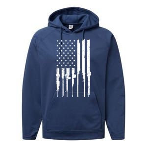 Rifle American Flag Performance Fleece Hoodie