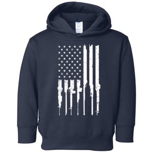 Rifle American Flag Toddler Hoodie