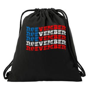 Roevember American Flag Drawstring Bag