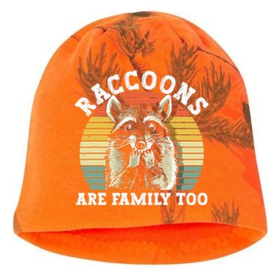 Raccoons Are Family Too Funny Raccoon Kati - Camo Knit Beanie