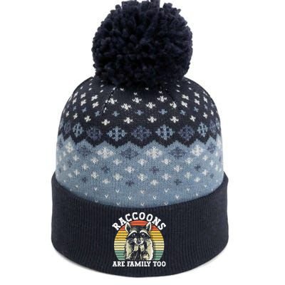 Raccoons Are Family Too Funny Raccoon The Baniff Cuffed Pom Beanie