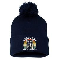 Raccoons Are Family Too Funny Raccoon Pom Pom 12in Knit Beanie