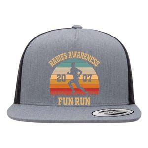 Rabies Awareness Fun Run Funny TV Comedy Running Flat Bill Trucker Hat