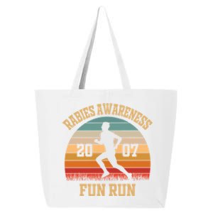 Rabies Awareness Fun Run Funny TV Comedy Running 25L Jumbo Tote