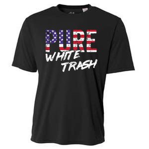 Redneck  American Flag Usa Pure White Trash Cooling Performance Crew T-Shirt