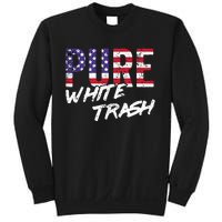 Redneck  American Flag Usa Pure White Trash Sweatshirt