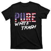 Redneck  American Flag Usa Pure White Trash T-Shirt