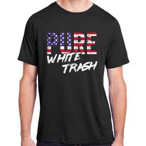 Redneck  American Flag Usa Pure White Trash Adult ChromaSoft Performance T-Shirt