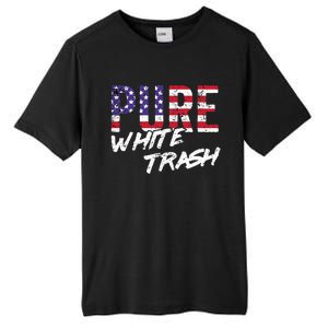 Redneck  American Flag Usa Pure White Trash Tall Fusion ChromaSoft Performance T-Shirt