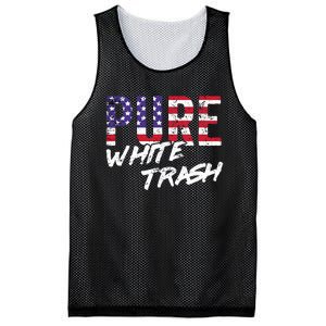 Redneck  American Flag Usa Pure White Trash Mesh Reversible Basketball Jersey Tank