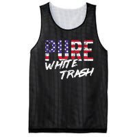 Redneck  American Flag Usa Pure White Trash Mesh Reversible Basketball Jersey Tank