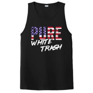 Redneck  American Flag Usa Pure White Trash PosiCharge Competitor Tank