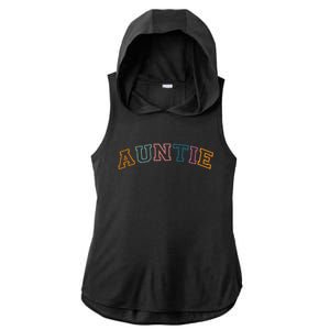 Retro Auntie For Sister New Aunt Pregnancy Announcet Cool Gift Ladies PosiCharge Tri-Blend Wicking Draft Hoodie Tank