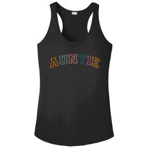 Retro Auntie For Sister New Aunt Pregnancy Announcet Cool Gift Ladies PosiCharge Competitor Racerback Tank