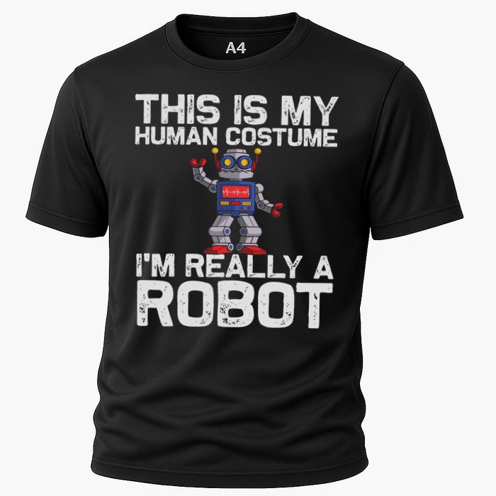 Robot Art For Women Robotics Engineer Robot Lover Cooling Performance Crew T-Shirt