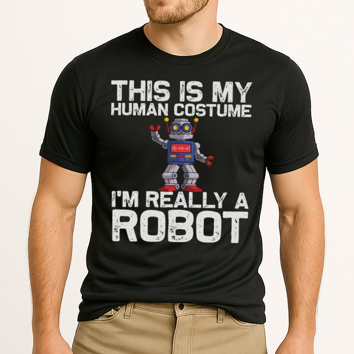 Robot Art For Women Robotics Engineer Robot Lover Cooling Performance Crew T-Shirt