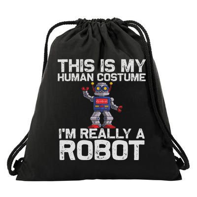 Robot Art For Women Robotics Engineer Robot Lover Drawstring Bag