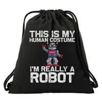 Robot Art For Women Robotics Engineer Robot Lover Drawstring Bag