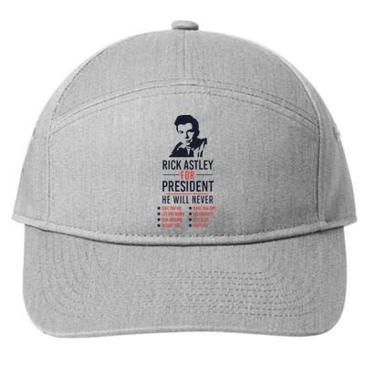 Rick Astley For President 7-Panel Snapback Hat