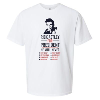 Rick Astley For President Sueded Cloud Jersey T-Shirt