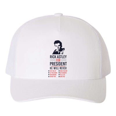 Rick Astley For President Yupoong Adult 5-Panel Trucker Hat