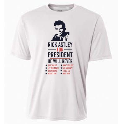 Rick Astley For President Cooling Performance Crew T-Shirt