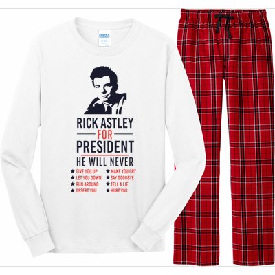 Rick Astley For President Long Sleeve Pajama Set