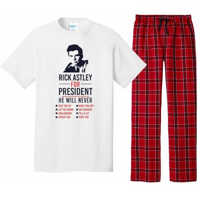 Rick Astley For President Pajama Set