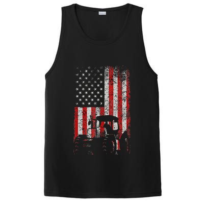 Retro American Flag Tractor Gift  Tractor Farm  PosiCharge Competitor Tank