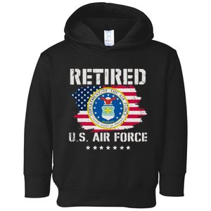 Retired Air Force Veteran Retirement Air Force Retired Toddler Hoodie