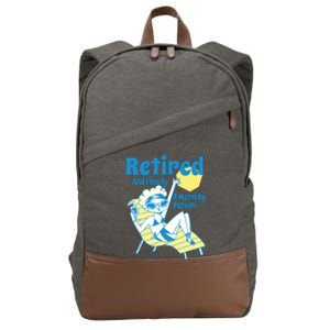 Retired And Finally A Morning Person Gift Cotton Canvas Backpack