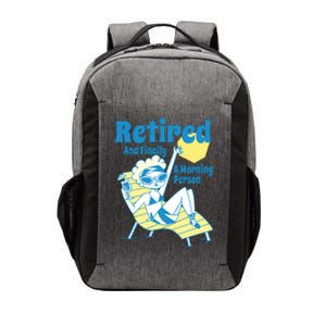 Retired And Finally A Morning Person Gift Vector Backpack